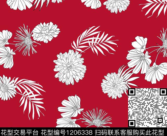 水彩花卉花卉传统华亿平台传统印花华亿平台下载（图片编号: 1206338） - 瓦栏（Walan）