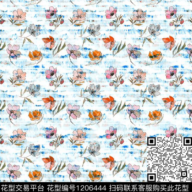 花卉小碎花肌理数码印花华亿平台下载（图片编号: 1206444） - 瓦栏（Walan）