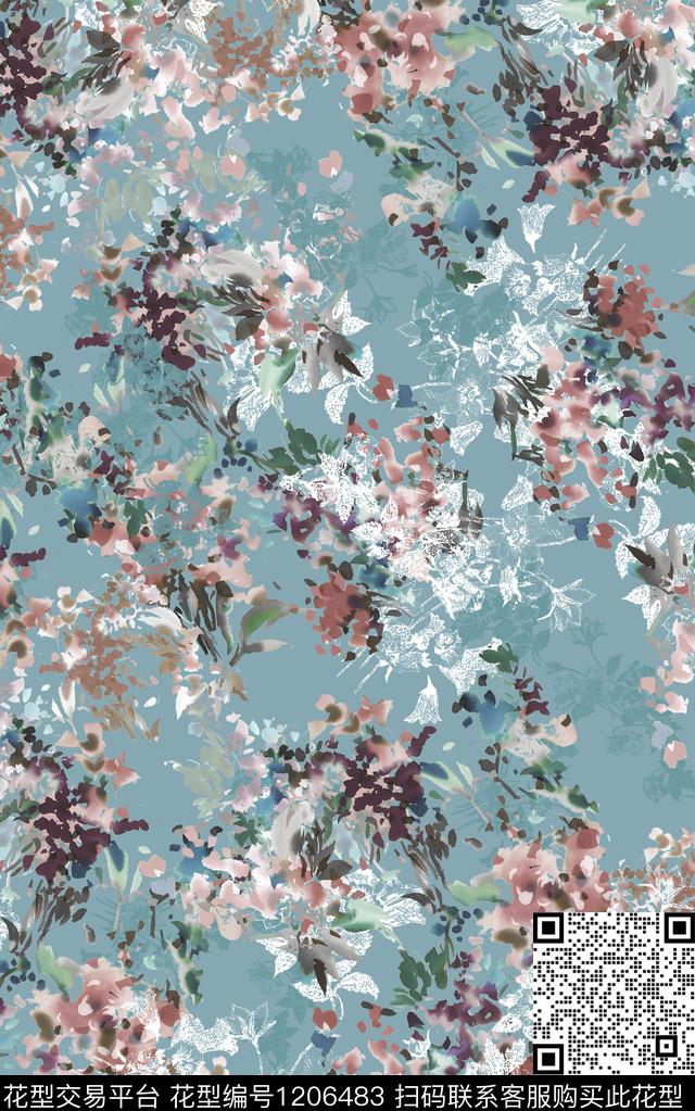 棉麻小碎花肌理数码印花华亿平台下载（图片编号: 1206483） - 瓦栏（Walan）