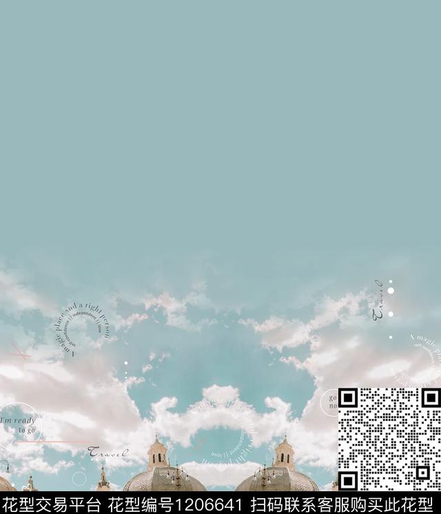 文字建筑天空数码印花华亿平台下载（图片编号: 1206641） - 瓦栏（Walan）