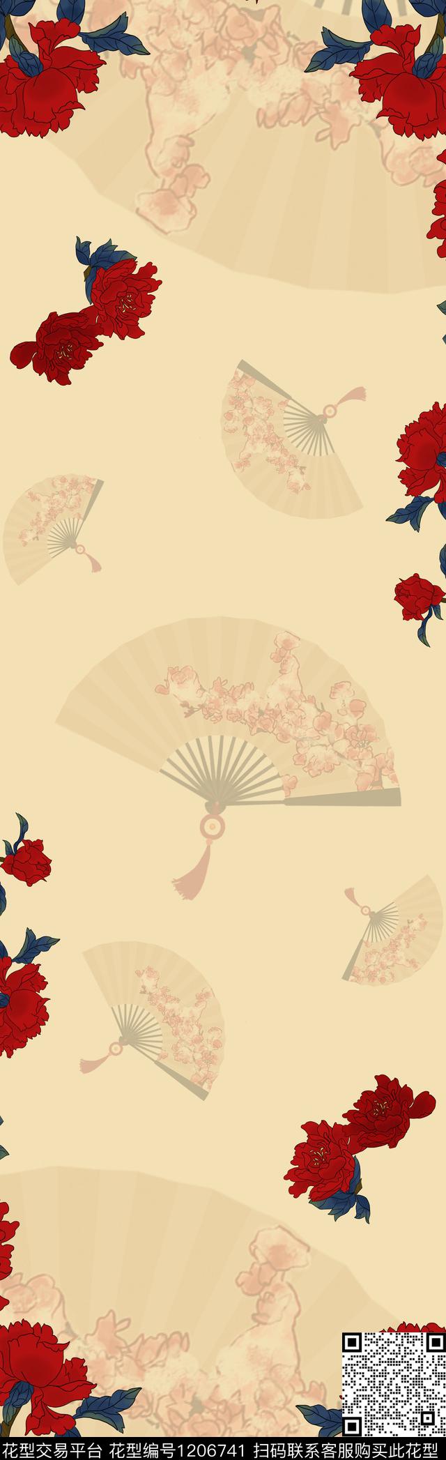 古典花纹数码华亿平台文艺数码印花华亿平台下载（图片编号: 1206741） - 瓦栏（Walan）