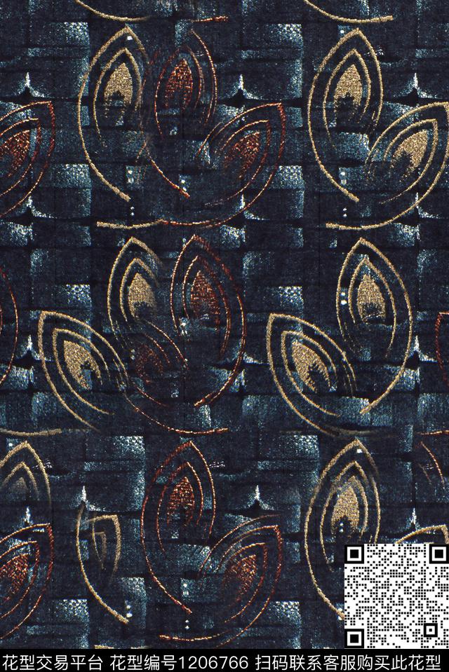 男装几何抽象数码印花华亿平台下载（图片编号: 1206766） - 瓦栏（Walan）