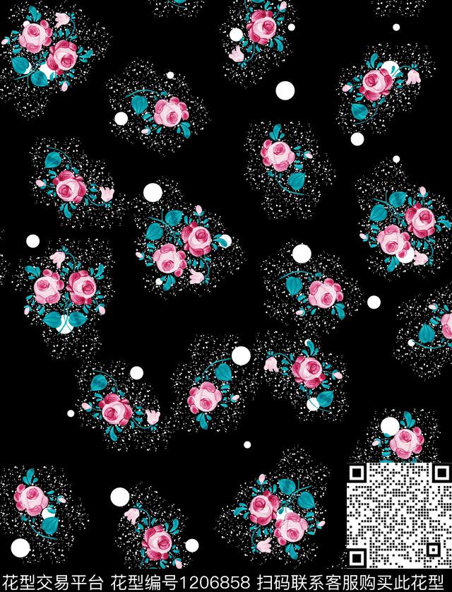 小碎花smallflower三色堇数码印花华亿平台下载（图片编号: 1206858） - 瓦栏（Walan）