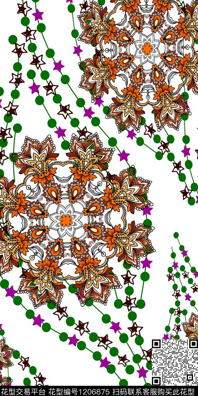 大牌风民族风秀传统印花华亿平台下载（图片编号: 1206875） - 瓦栏（Walan）
