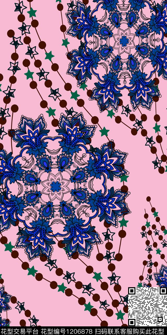 大牌风民族风秀传统印花华亿平台下载（图片编号: 1206878） - 瓦栏（Walan）