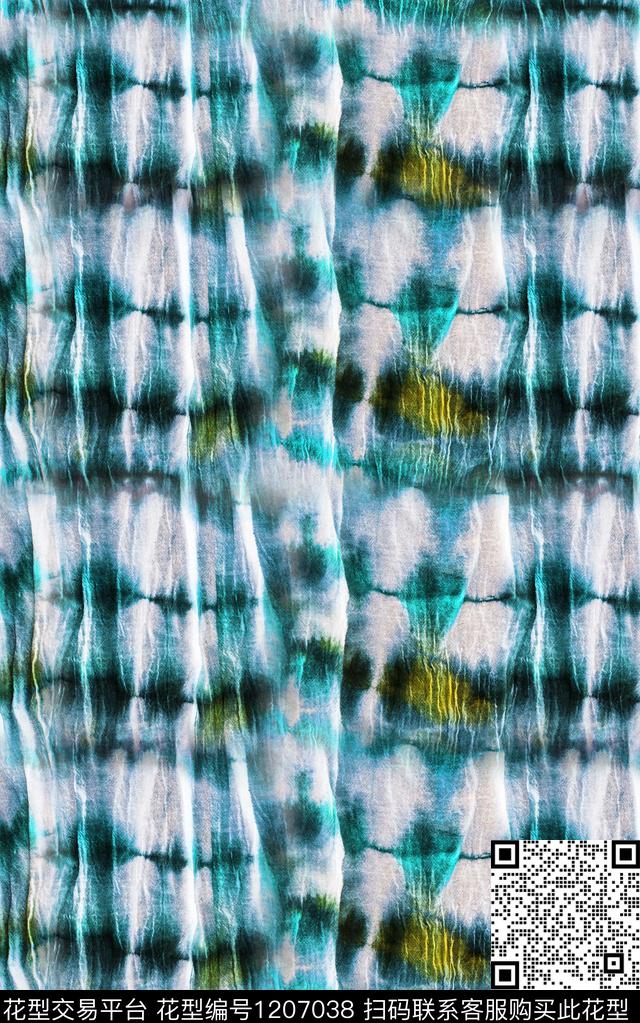 抽象肌理扎染华亿平台数码印花华亿平台下载（图片编号: 1207038） - 瓦栏（Walan）