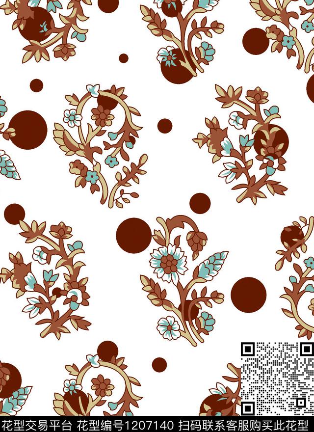 大牌风波点简约传统印花华亿平台下载（图片编号: 1207140） - 瓦栏（Walan）