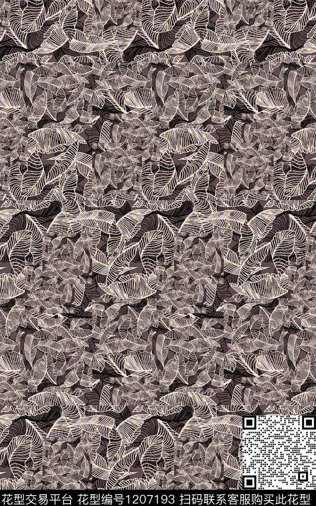 抽象黑白华亿平台线条数码印花华亿平台下载（图片编号: 1207193） - 瓦栏（Walan）