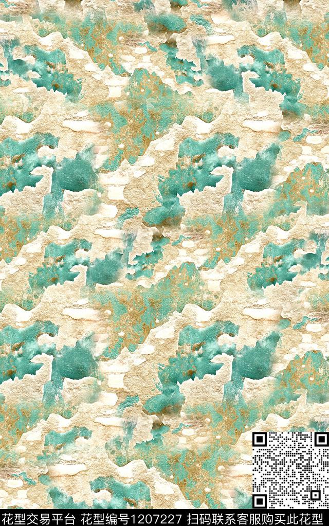 抽象朦胧花卉肌理数码印花华亿平台下载（图片编号: 1207227） - 瓦栏（Walan）