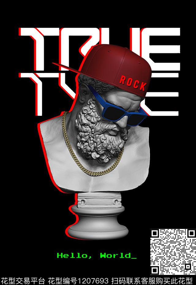 定位男装印花T桖卫衣印花石膏人物数码印花华亿平台下载（图片编号: 1207693） - 瓦栏（Walan）