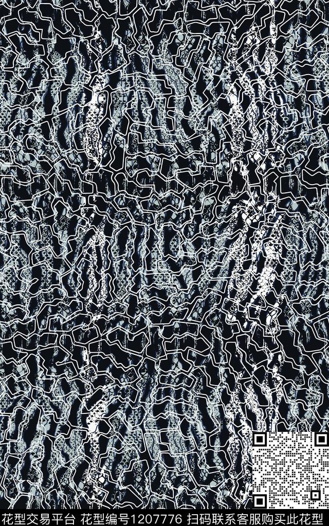 几何抽象条纹数码印花华亿平台下载（图片编号: 1207776） - 瓦栏（Walan）