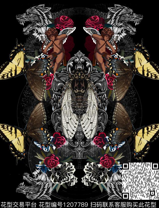 蝴蝶趣味DOLCEGABBANA数码印花华亿平台下载（图片编号: 1207789） - 瓦栏（Walan）