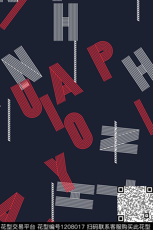 男装几何抽象数码印花华亿平台下载（图片编号: 1208017） - 瓦栏（Walan）