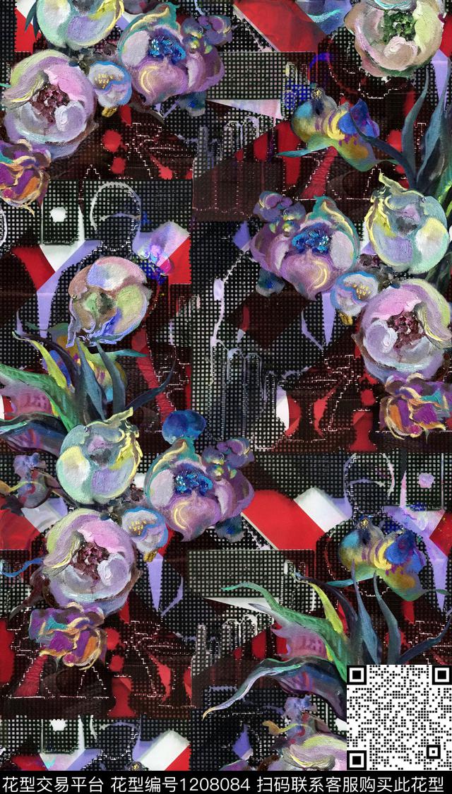 花卉玫瑰花月季花数码印花华亿平台下载（图片编号: 1208084） - 瓦栏（Walan）