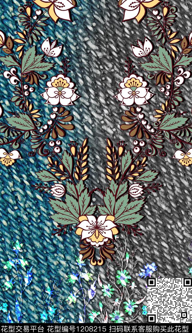深圳花卉定位花数码印花华亿平台下载（图片编号: 1208215） - 瓦栏（Walan）