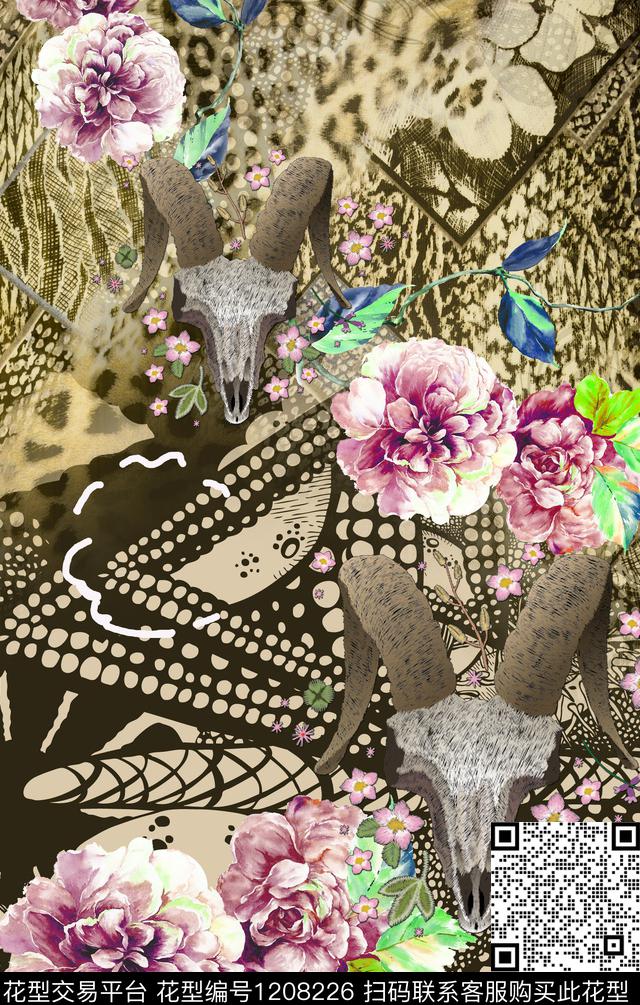 深圳花卉定位花数码印花华亿平台下载（图片编号: 1208226） - 瓦栏（Walan）