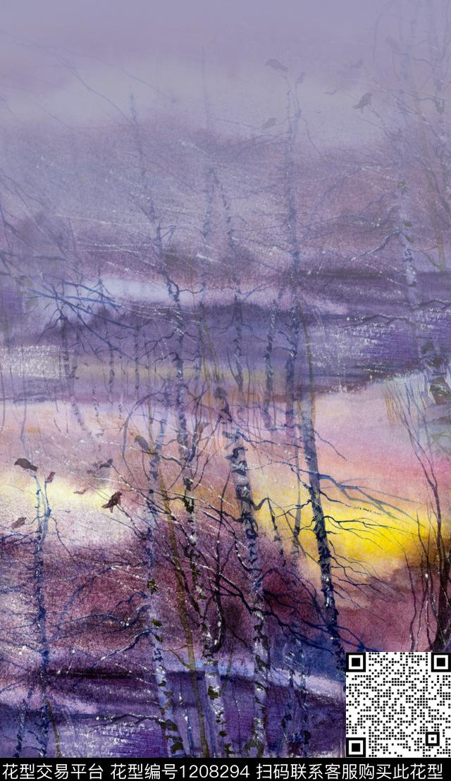 风景景观中国风定位花定位花数码印花华亿平台下载（图片编号: 1208294） - 瓦栏（Walan）