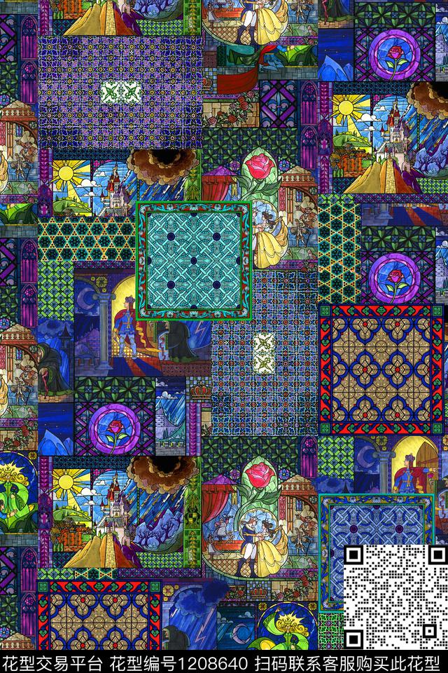 花卉肌理民族风数码印花华亿平台下载（图片编号: 1208640） - 瓦栏（Walan）