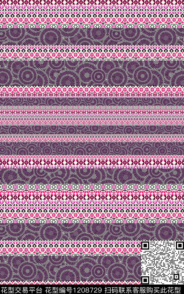 几何抽象格子数码印花华亿平台下载（图片编号: 1208729） - 瓦栏（Walan）