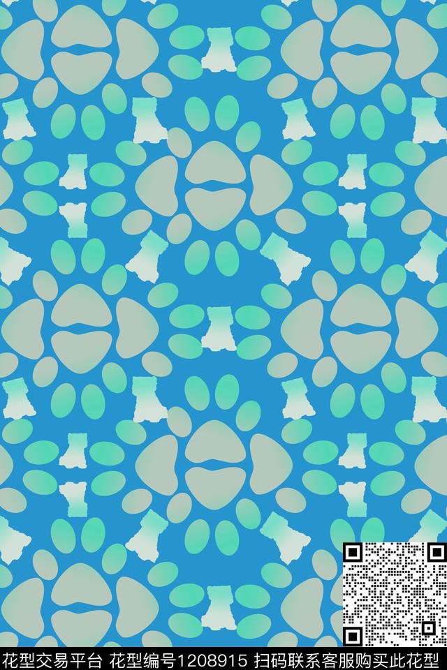 卡通婴童图案狼爪卡通狗数码印花华亿平台下载（图片编号: 1208915） - 瓦栏（Walan）