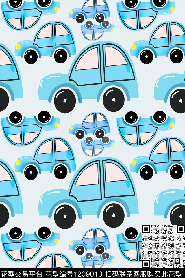 几何卡通婴童图案卡通车数码印花华亿平台下载（图片编号: 1209013） - 瓦栏（Walan）