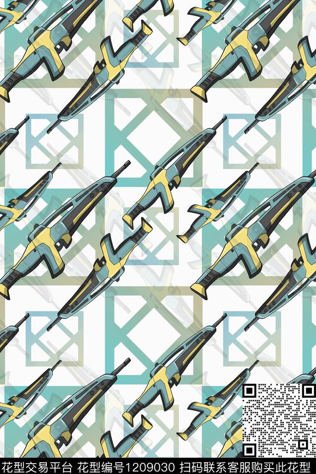 几何卡通婴童图案渐变色彩数码印花华亿平台下载（图片编号: 1209030） - 瓦栏（Walan）