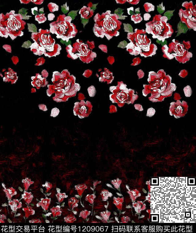 RedflowesOilTextileprint数码印花华亿平台下载（图片编号: 1209067） - 瓦栏（Walan）