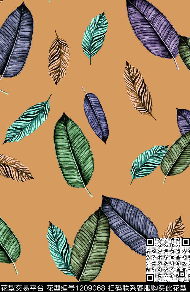 数码华亿平台女装清爽底花卉数码印花华亿平台下载（图片编号: 1209068） - 瓦栏（Walan）