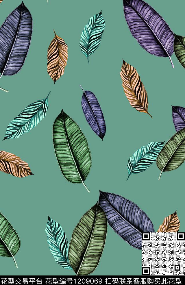 数码华亿平台女装清爽底花卉数码印花华亿平台下载（图片编号: 1209069） - 瓦栏（Walan）