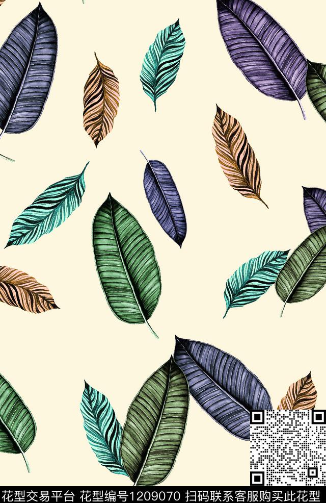 数码华亿平台女装清爽底花卉数码印花华亿平台下载（图片编号: 1209070） - 瓦栏（Walan）