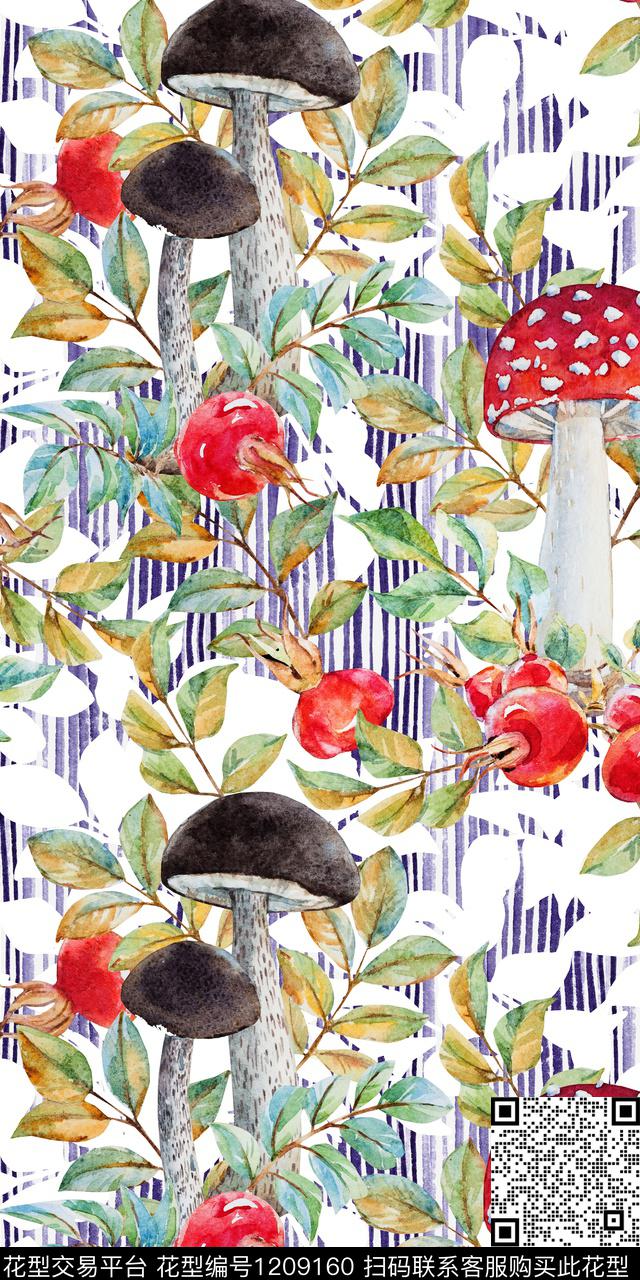 花卉植物底纹数码印花华亿平台下载（图片编号: 1209160） - 瓦栏（Walan）