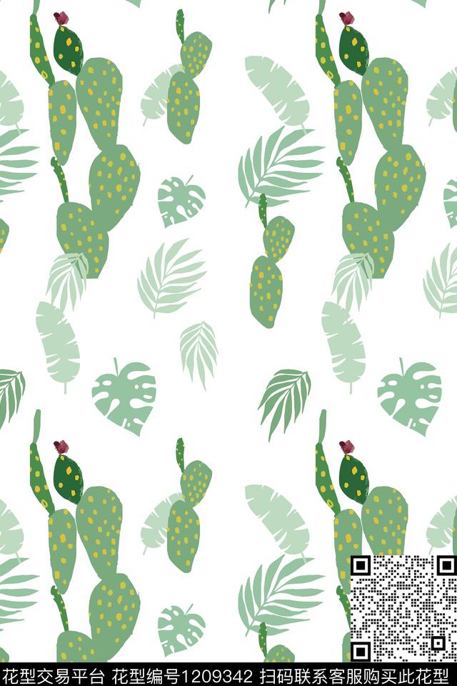 清爽底花卉风景景观印花传统印花华亿平台下载（图片编号: 1209342） - 瓦栏（Walan）