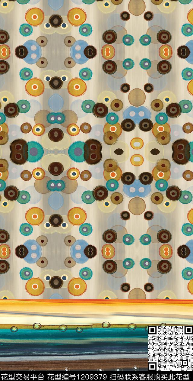 女装几何佩斯利数码印花华亿平台下载（图片编号: 1209379） - 瓦栏（Walan）