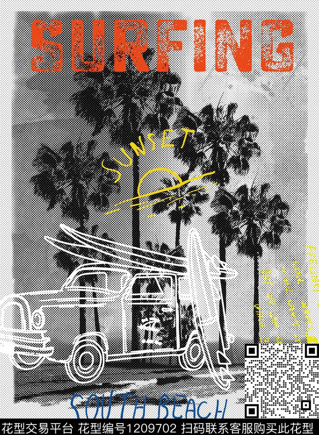 手绘照片胸前印花数码印花华亿平台下载（图片编号: 1209702） - 瓦栏（Walan）