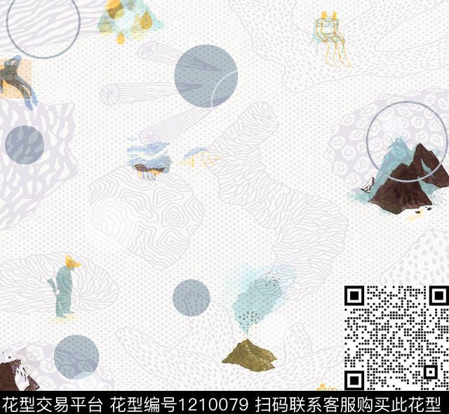 春夏华亿平台女装几何传统印花华亿平台下载（图片编号: 1210079） - 瓦栏（Walan）