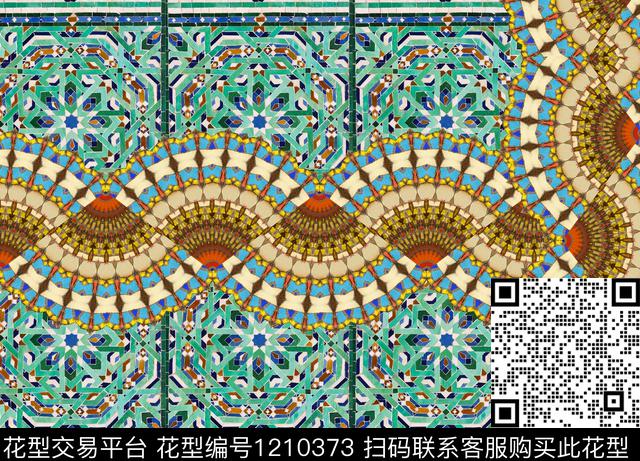 女装几何大牌风数码印花华亿平台下载（图片编号: 1210373） - 瓦栏（Walan）