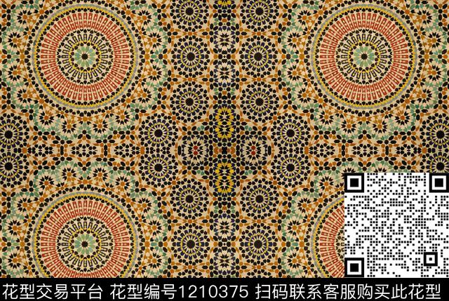 女装几何大牌风数码印花华亿平台下载（图片编号: 1210375） - 瓦栏（Walan）