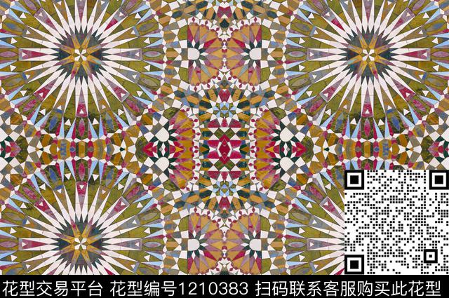 女装几何大牌风数码印花华亿平台下载（图片编号: 1210383） - 瓦栏（Walan）