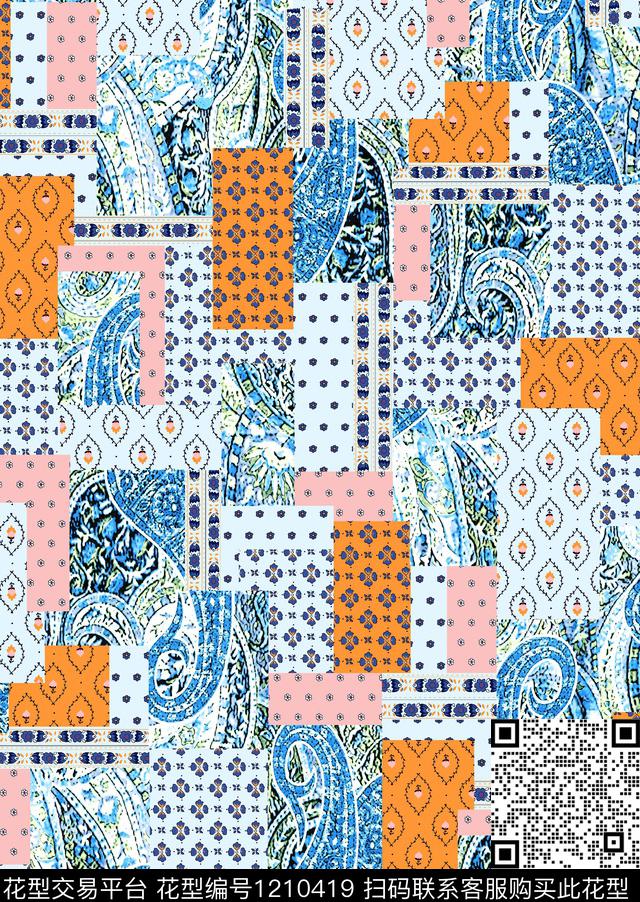 女装数码华亿平台民族风数码印花华亿平台下载（图片编号: 1210419） - 瓦栏（Walan）