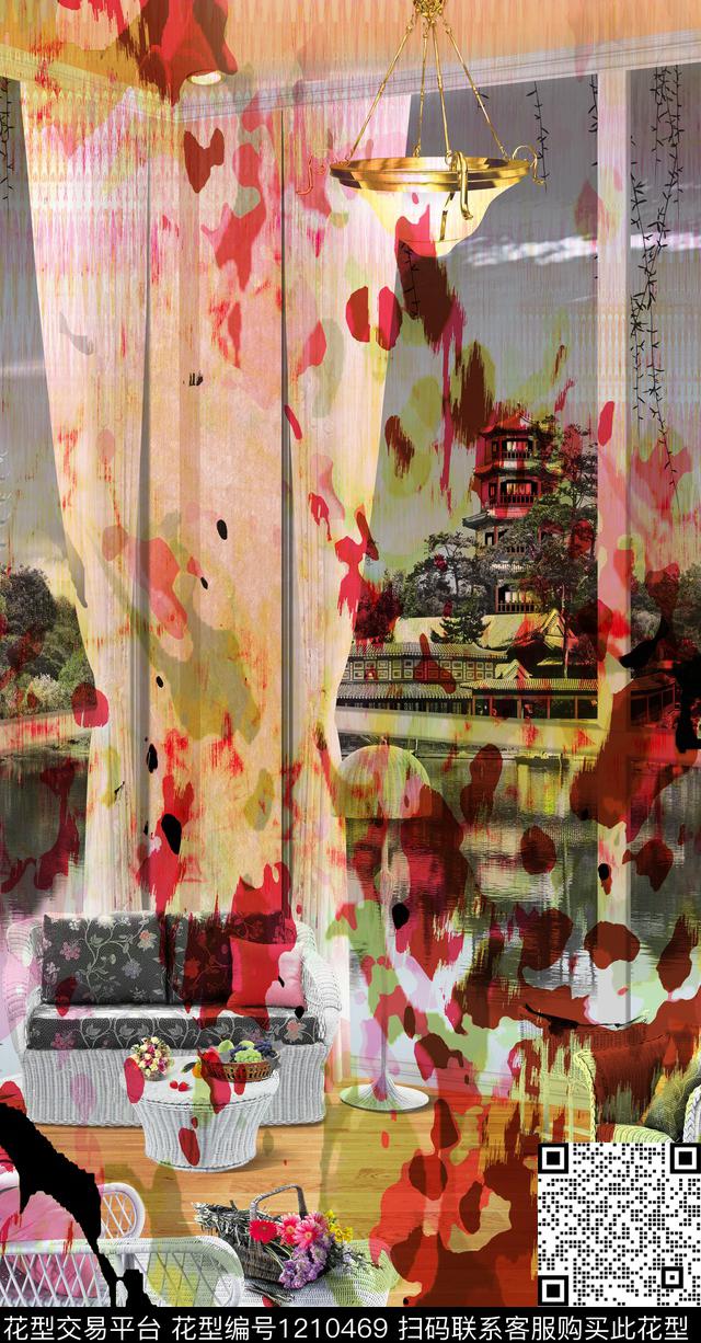 肌理定位花风景景观数码印花华亿平台下载（图片编号: 1210469） - 瓦栏（Walan）