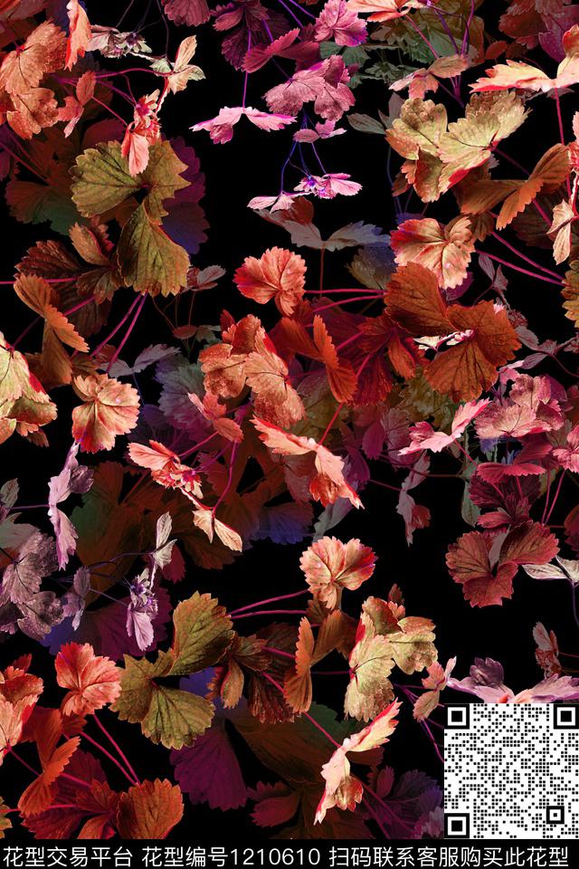 大牌风花卉数码印花华亿平台下载（图片编号: 1210610） - 瓦栏（Walan）