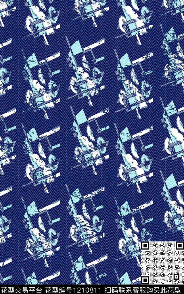 几何男装几何衬衫华亿平台传统印花华亿平台下载（图片编号: 1210811） - 瓦栏（Walan）