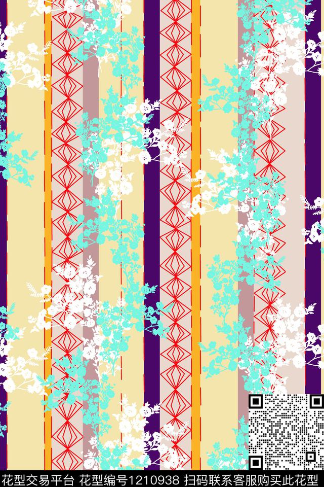 几何小碎花线条传统印花华亿平台下载（图片编号: 1210938） - 瓦栏（Walan）