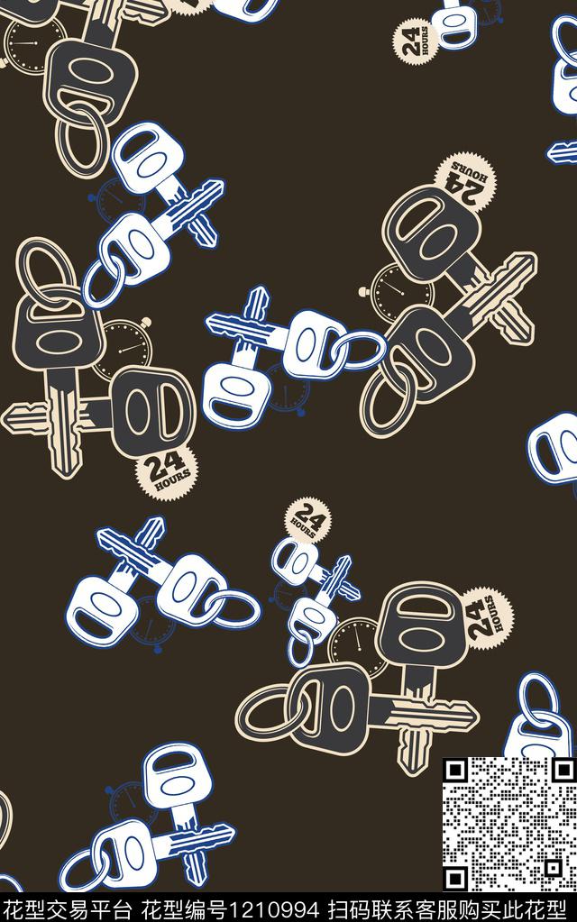 卡通派克服简约数码印花华亿平台下载（图片编号: 1210994） - 瓦栏（Walan）