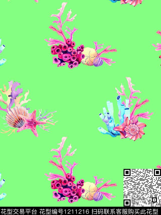 休闲珊瑚雅致数码印花华亿平台下载（图片编号: 1211216） - 瓦栏（Walan）