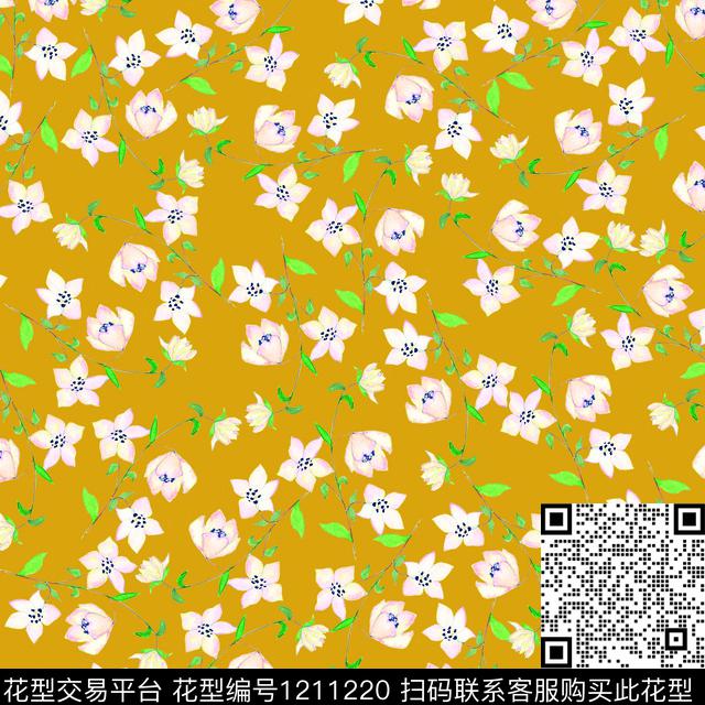 小碎花可爱雅致数码印花华亿平台下载（图片编号: 1211220） - 瓦栏（Walan）