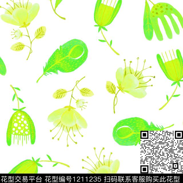 小碎花可爱灵动数码印花华亿平台下载（图片编号: 1211235） - 瓦栏（Walan）