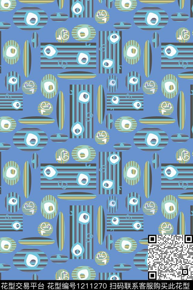 卡通婴童图案几何抽象传统印花华亿平台下载（图片编号: 1211270） - 瓦栏（Walan）