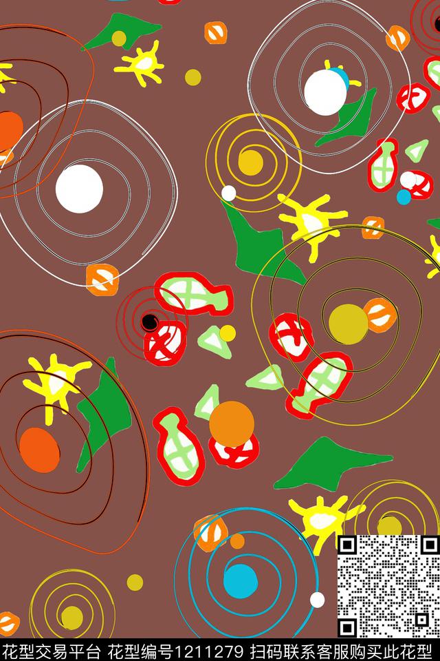 卡通婴童图案趣味几何传统印花华亿平台下载（图片编号: 1211279） - 瓦栏（Walan）