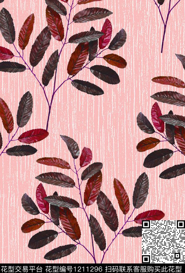 女装数码华亿平台清爽底花卉数码印花华亿平台下载（图片编号: 1211296） - 瓦栏（Walan）